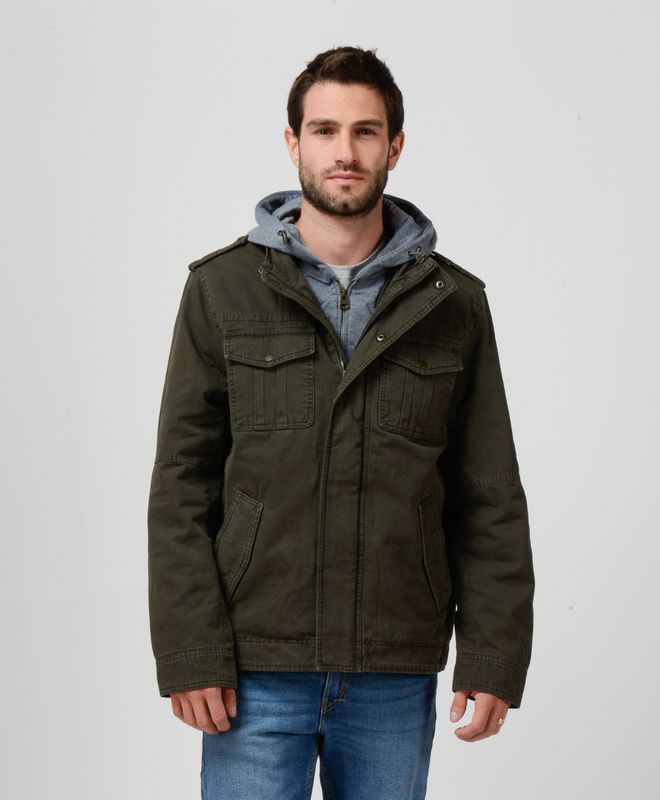 Casaca Levi's Hombre Cotton 4pkt Military W Sherpa Lining Remov Bib Hood