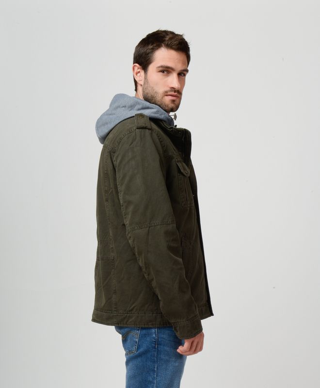 Casaca Levi's Hombre Cotton 4pkt Military W Sherpa Lining Remov Bib Hood