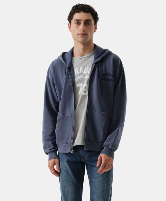 Polera Hombre Levi's Two Horse Cropped Zip Up