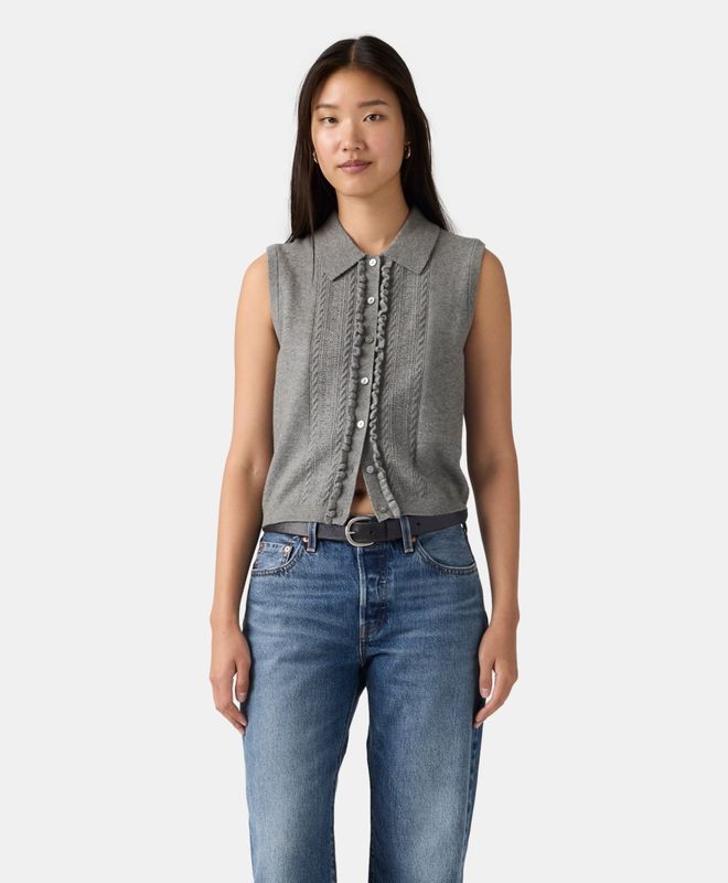 Chompa Mujer Levi's Super Soft Mini Ruffle Vest