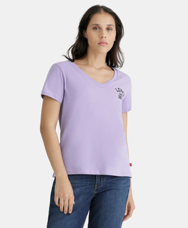 Polera Mujer Levi's Perfect Vneck Morado